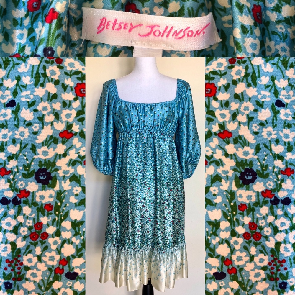 Betsey Johnson Blue Floral Dress